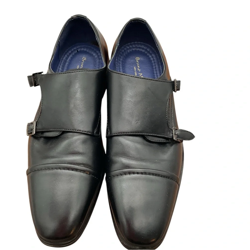 Bruno Marc Men's Classic leather Black Dress Shoes‎ 7.5